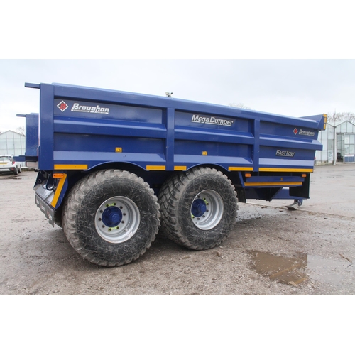 211 - 2022 BROUGHAN 16 TONNE HIGH SPEED  MEGA DUMPER HYDRAULIC FAST TOW TRAILER LIKE NEW + VAT