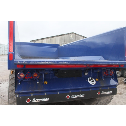 211 - 2022 BROUGHAN 16 TONNE HIGH SPEED  MEGA DUMPER HYDRAULIC FAST TOW TRAILER LIKE NEW + VAT