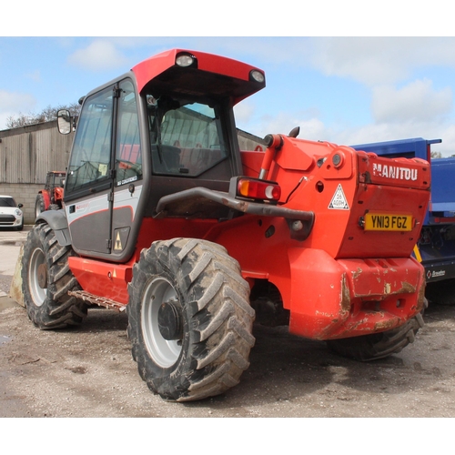 212 - 2013 MANITOU TELEHANDLER YN13FGZ FIRST REG 1/5/13 APPROX 4500 HOURS + VAT