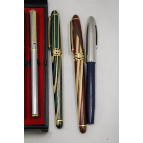 137 - A COLLECTION OF VINTAGE PENS TO INCLUDE A SHEAFFER - 5 IN TOTAL