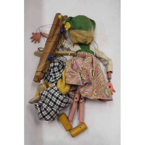 144 - A VINTAGE PELHAM PUPPET AND A CLOWN PUPPET