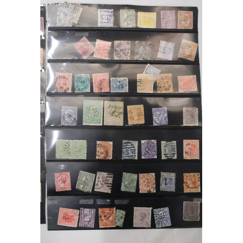 418 - A COLLECTION OF VICTORIAN STATE STAMPS (2 PAGES)