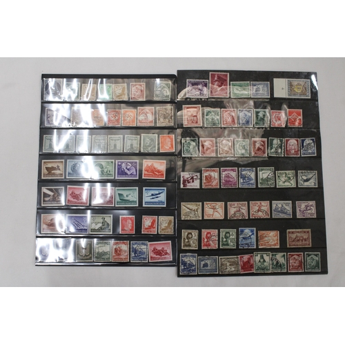 419 - A COLLECTION OF GERMAN 3RD RIECH HITLER STAMPS (2 PAGES)