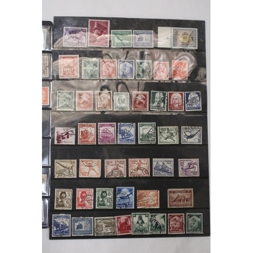 419 - A COLLECTION OF GERMAN 3RD RIECH HITLER STAMPS (2 PAGES)