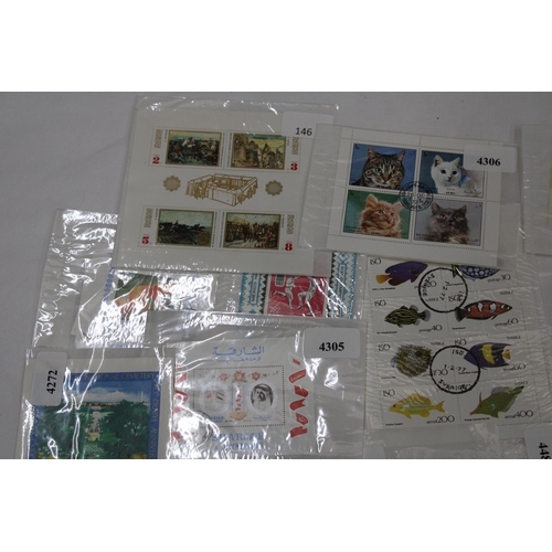 451 - A COLLECTION OF STAMPS ON MINIATURE SHEETS