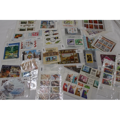 451 - A COLLECTION OF STAMPS ON MINIATURE SHEETS