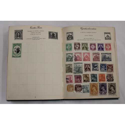 455 - A STAMP ALBUM CONTAINING STAMPS FROM AROUND THE WORLD