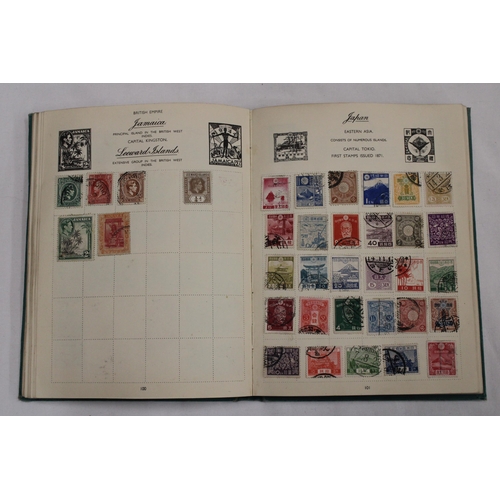 455 - A STAMP ALBUM CONTAINING STAMPS FROM AROUND THE WORLD