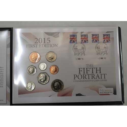 461 - A 2015 FIRST EDITION FIFTH PORTRAIT COMMEMORATIVE COIN COVER WITH CERTIFICATE OF AUTHENTICITY