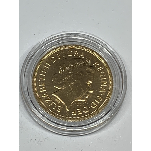 406 - A 2012 GOLD SOVEREIGN QUEEN ELIZABETH II DIAMOND JUBILEE