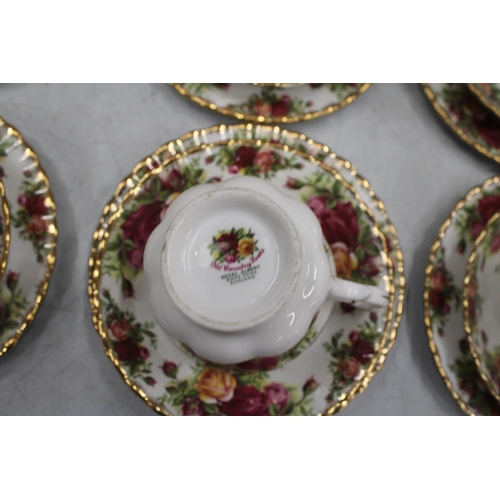 29 - TWENTY TWO PIECES OF ROYAL ALBERT OLD COUNTRY ROSES TO INCLUDE TRIOS, CAKE PLATE, SUGAR, MILK AND LA... 