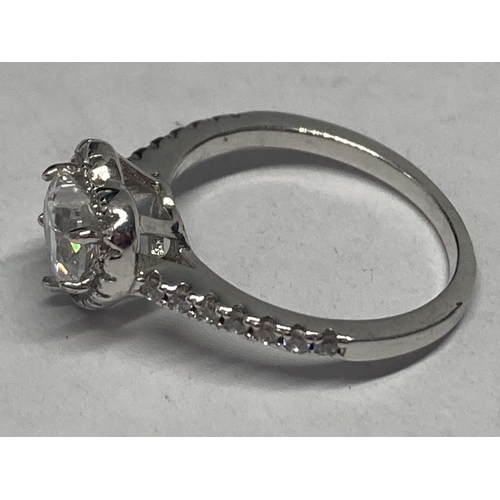 512 - A MARKED 9K RING WITH 1 CARAT OF MOISSANITE IN A HEART DESIGN SIZE L/M GROSS WEIGHT 2.98 GRAMS