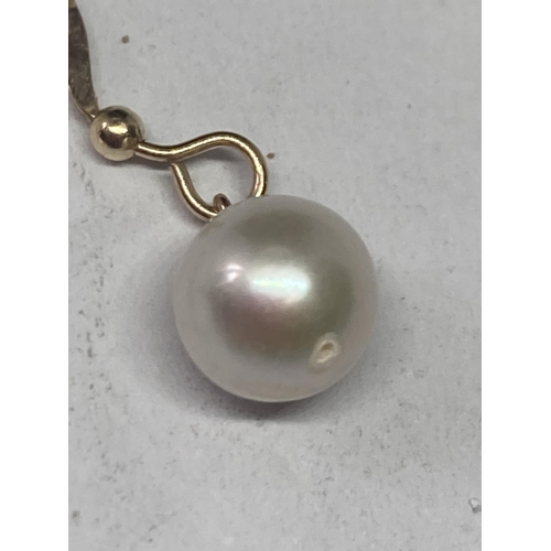 513 - A PAIR OF MARKED 14K PEARL EARRINGS GROSS WEIGHT 1.36 GRAMS