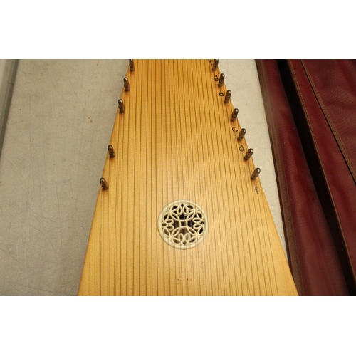 54 - A HOPF PSALTERY WITH TUNING KEY AND STORAGE BAG