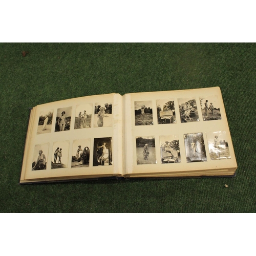 56 - A RARE ALBUM CONTAINING BLACK AND WHITE PHOTOGRAPHS TAKEN IN THE 1920'S/30'S OF WOMEN POSING NUDE. O... 