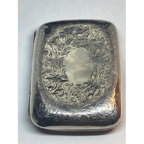 627 - A HALLMARKED BIRMINGHAM SILVER CIGARETTE CASE GROSS WEIGHT 82.8 GRAMS