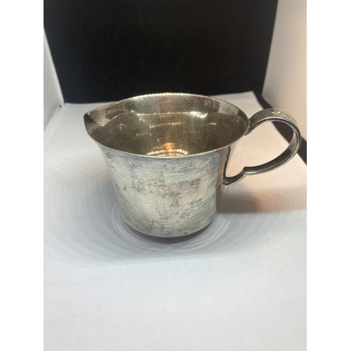 82 - A HALLMARKED EDINBURGH SILVER HAMILTON AND INCHES JUG GROSS WEIGHT 128.7 GRAMS