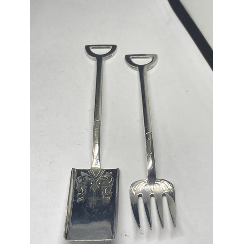 87 - VARIOUS HALLMARKED SILVER ITEMS TO INCLUDE A BIRMINGHAM MANICURE SET AND TONGS AND A SILVER PLATED M... 