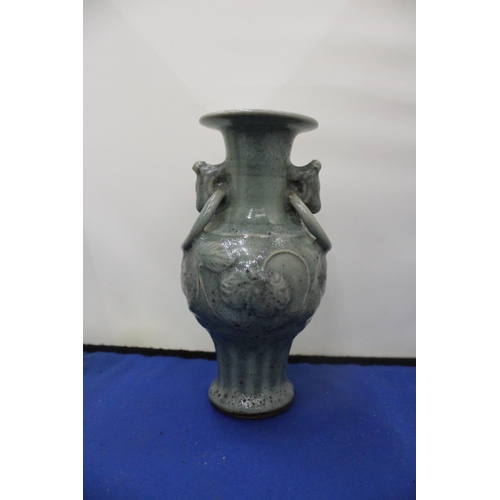 9 - A PAIR OF CHINESECELADON STYLE VASES