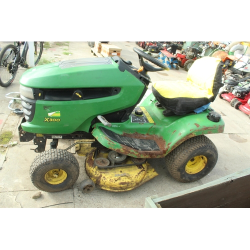 138 - JOHN DEERE X 300 RIDE ON MOWER  NO VAT