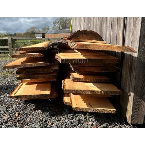 160 - APPROX 20 LARCH CLADDING PLANKS APPROX 6' LONG LEFT OVER FROM A JOB THE PICTURES ARE OF THE COMPLETE... 