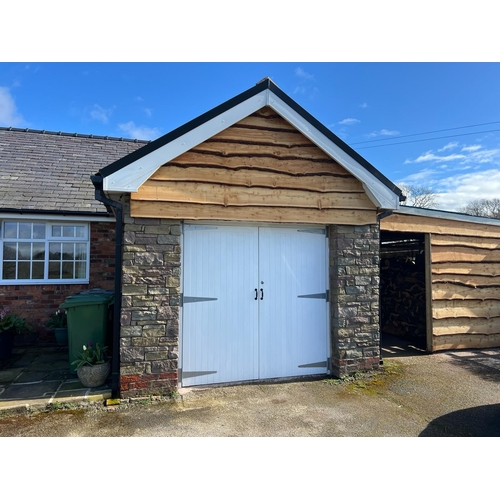 160 - APPROX 20 LARCH CLADDING PLANKS APPROX 6' LONG LEFT OVER FROM A JOB THE PICTURES ARE OF THE COMPLETE... 