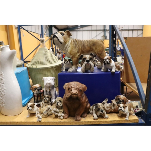 990 - A LARGE COLLECTION OF BULLDOG FIGURES