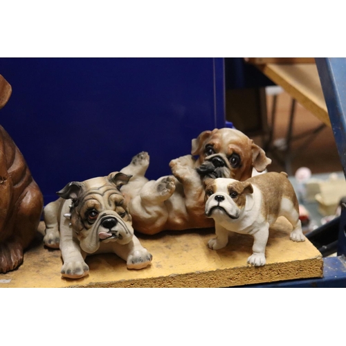 990 - A LARGE COLLECTION OF BULLDOG FIGURES