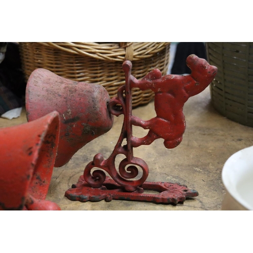 992 - TWO CAST IRON HORSE BELLS