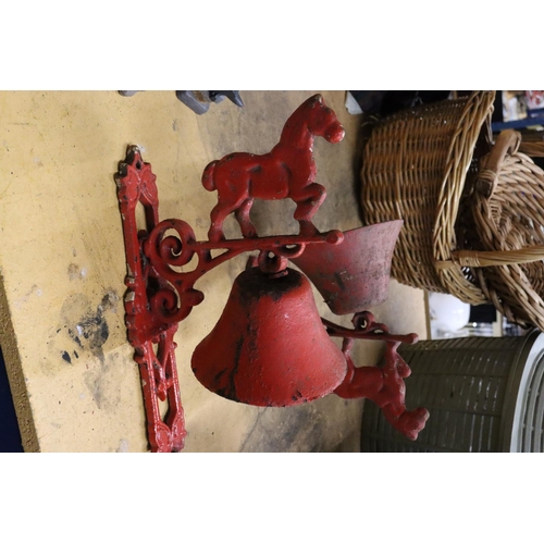 992 - TWO CAST IRON HORSE BELLS