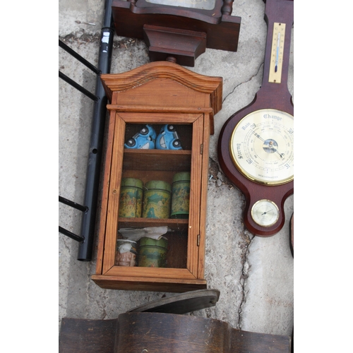 1746 - AN ASSORTMENT OF VARIOUS ITEMS TO INCLUDE CLOCKS AND BAROMETERS ETC