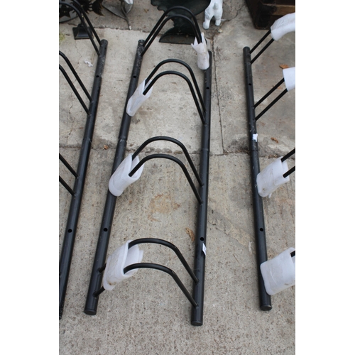 1749 - A METAL FOUR SECTION BIKE RACK