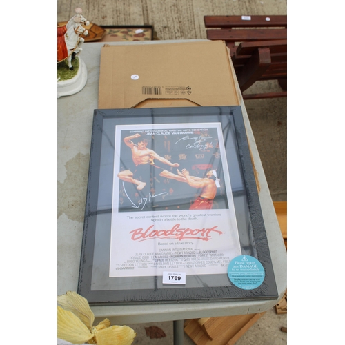 1769 - AN AS NEW FRAMED BLOODSPORT PRINT