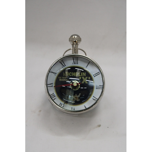 180 - A GLASS MICHELIN BUBBLE CLOCK