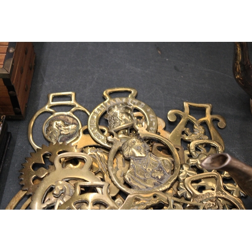 188 - A LARGE COLLECTIONOF HORSE BRASSES