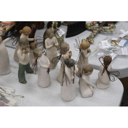 217 - A COLLECTION OF SEVENTEEN 'WILLOW TREE' FIGURES