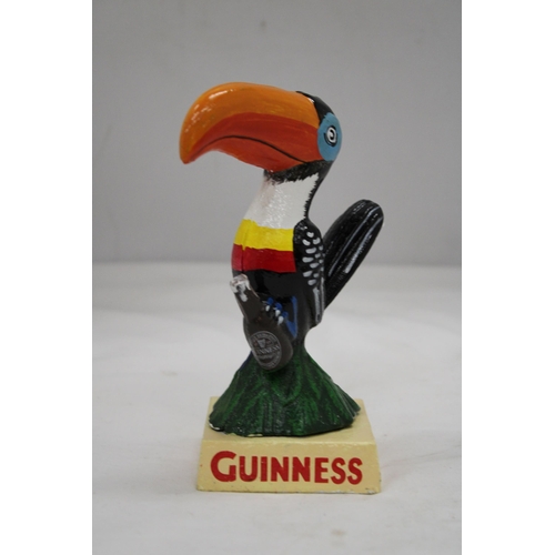 219 - A CAST GUINNESS TOUCAN, HEIGHT 16CM