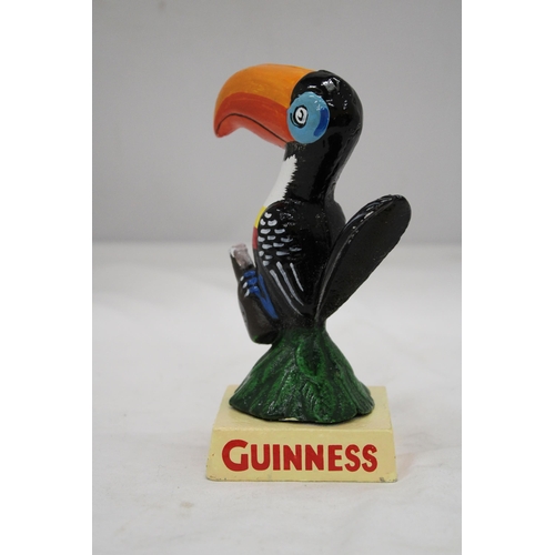 219 - A CAST GUINNESS TOUCAN, HEIGHT 16CM