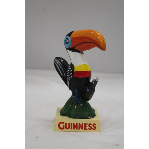 219 - A CAST GUINNESS TOUCAN, HEIGHT 16CM