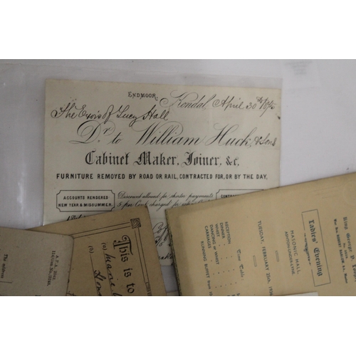 808 - A QUANTITY OF VINTAGE EPHEMERA TO INCLUDE RECEIPTS, LETTERS, ETC