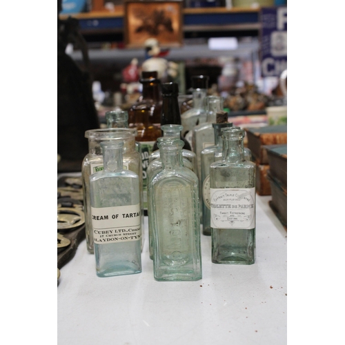 813 - SEVENTEEN VINTAGE MEDICINAL BOTTLES