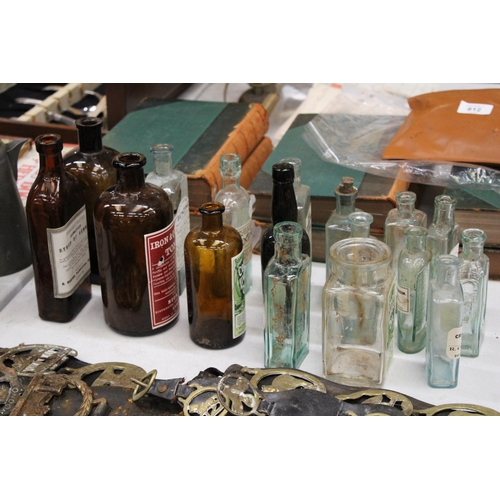 813 - SEVENTEEN VINTAGE MEDICINAL BOTTLES