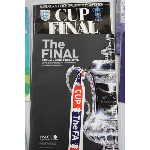 820 - FIVE MANCHESTER UNITED CUP FINAL PROGRAMMES