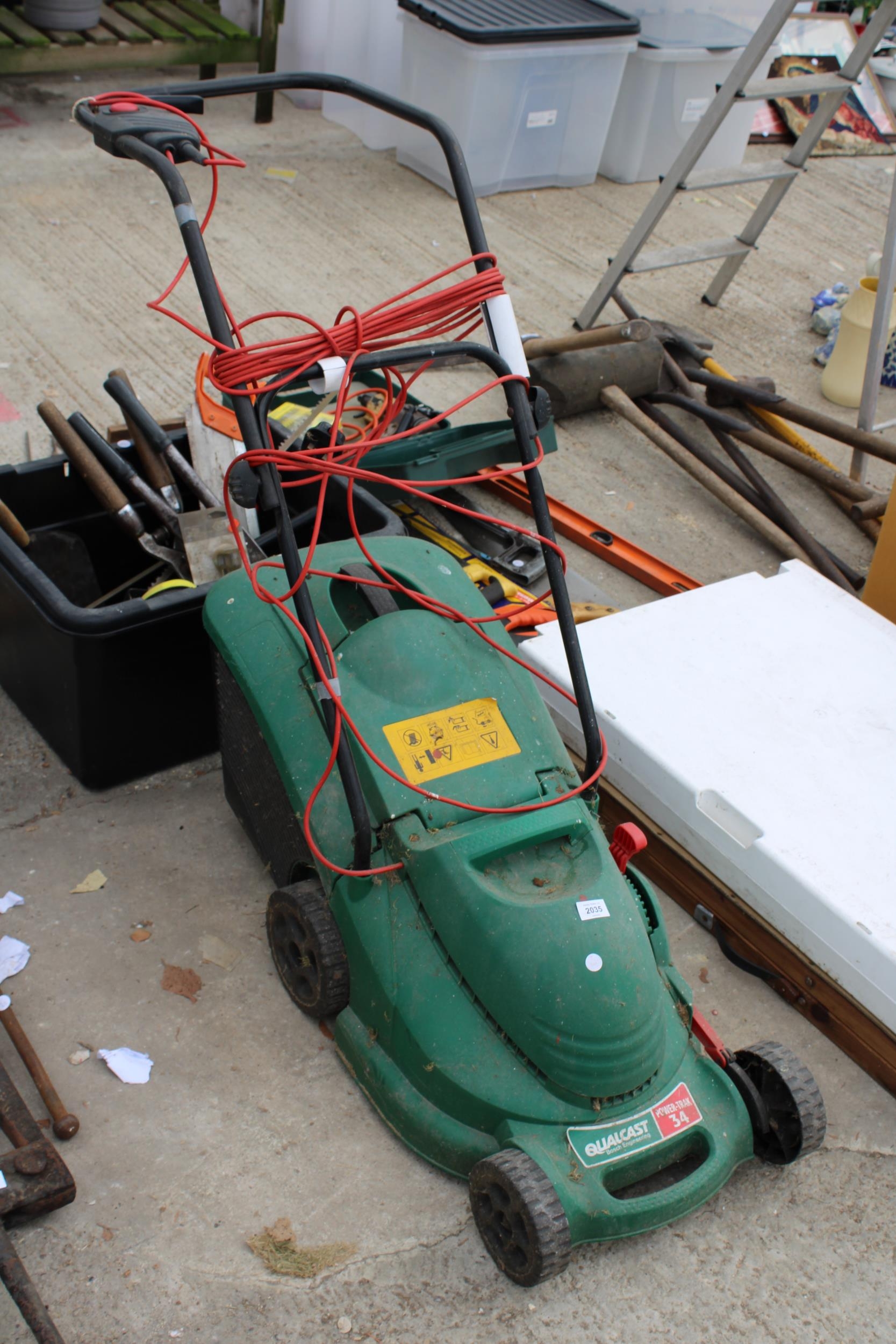 A QUALCAST POWER TRAK 34 ELECTRIC LAWN MOWER