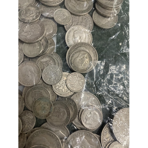 389 - ONE HUNDRED AND SIXTY SIX 1920 - 1946 GREAT BRITAIN SILVER COINS TO INCLUDE 36 HALF CROWNS, 28 FLORI... 