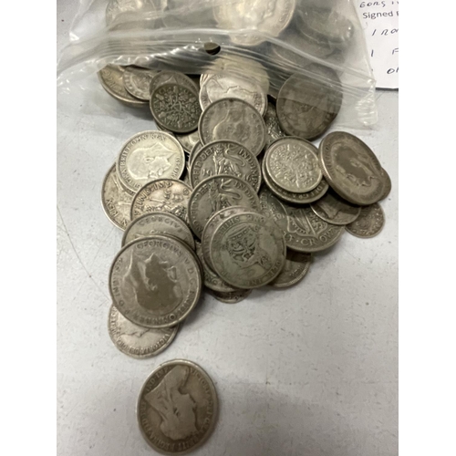 392A - APPROX 300 PRE 1947 GB SILVER COINS TO INCLUDE HALF CROWNS, SHILLINGS, FLORINS, ETC - IN TOTAL 1.55K... 