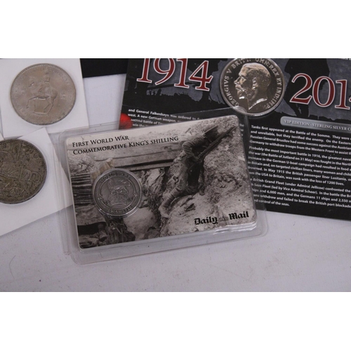 473 - A COLLECTION OF WORLD WAR I COINS TO INCLUDE A CENTENARY OF THE BEGGINING OF THE FIRST WORLD WAR £5 ... 