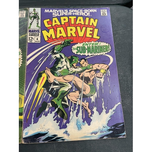 78A - TWO VINTAGE CAPTAIN MARVEL COMICS