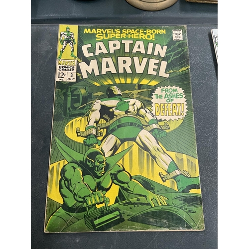 78A - TWO VINTAGE CAPTAIN MARVEL COMICS