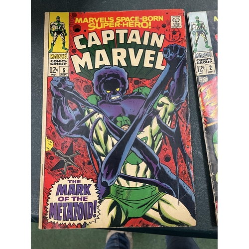 79A - TWO VINTAGE CAPTAIN MARVEL COMICS